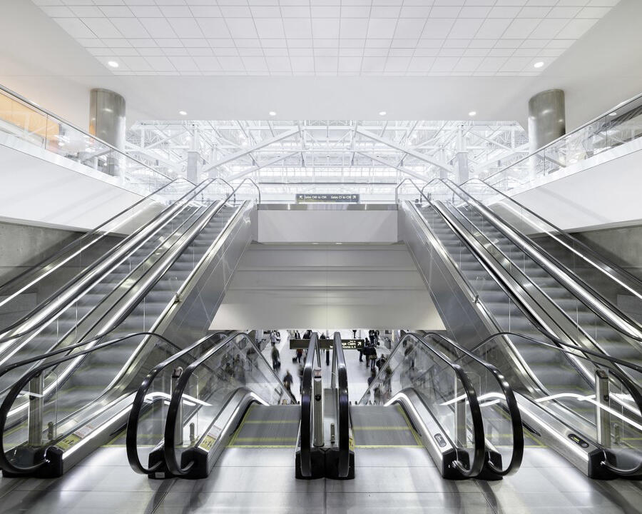 Photograaph of escalators